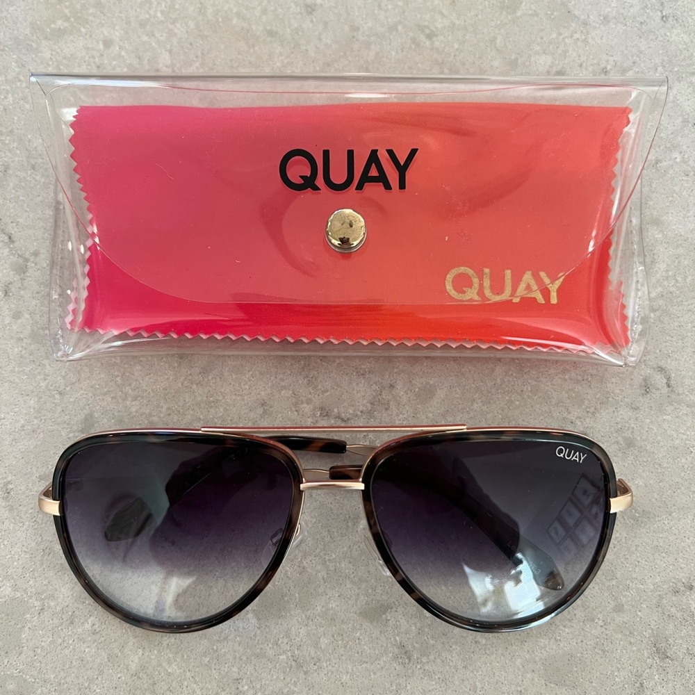 Quay Australia Tortoise Aviator Sunglasses
